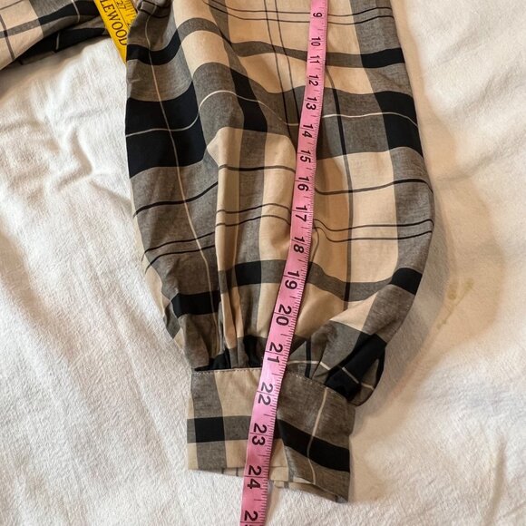 NWT AVA & VIV Prairie Dress 2X Plaid Tiered Cottage core Pockets Bishop Sleeves - Picture 12 of 15